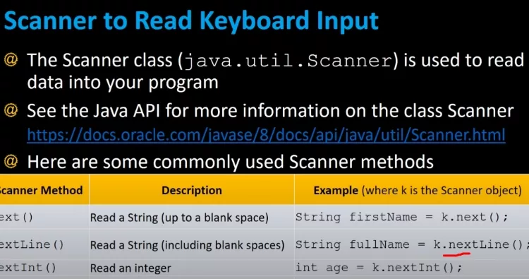 How do you read an int Scanner?
